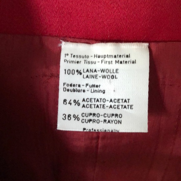 Vintage 100% Red Wool Blazer - Picture 6 of 6
